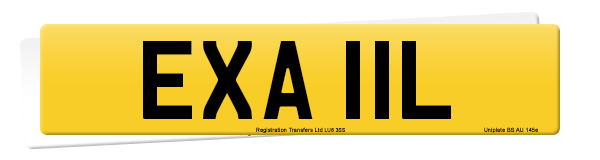 Registration number EXA 11L